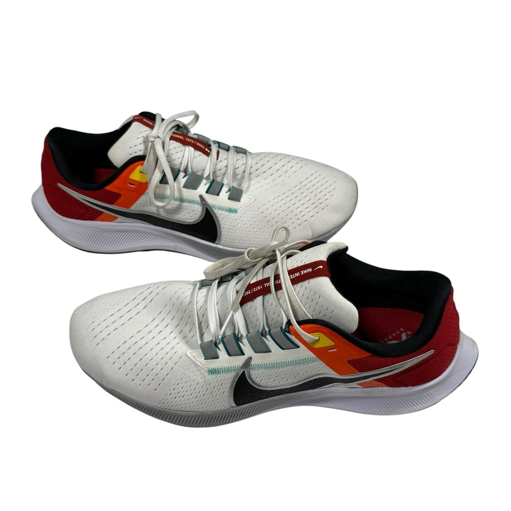 Nike Air Zoom Pegasus Running Shoes Mens 11.5 White Red Sail Gym Trainer Sneaker